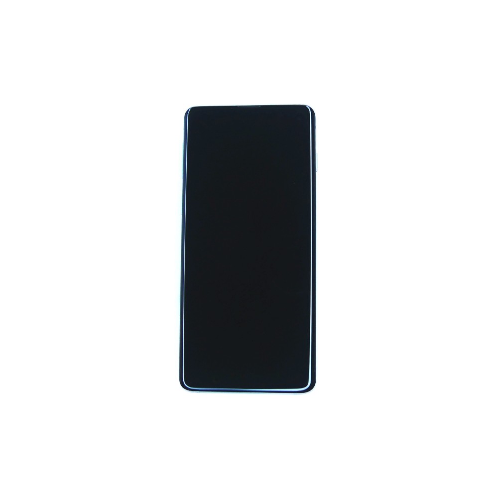 Samsung Galaxy S10 G973F Display And Digitizer With Frame Prism White Service Pack