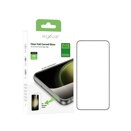 Rixus Clear HD Full Curved Edge Tempered Glass For Samsung Galaxy A55 A556B