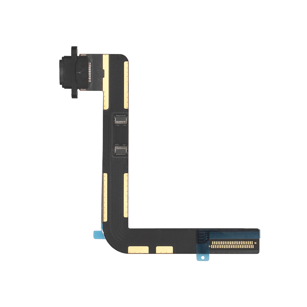 For iPad 9 (2021) 10.2, iPad 8 (2020) 10.2, iPad 7 (2019) 10.2 System Connector Flex Black