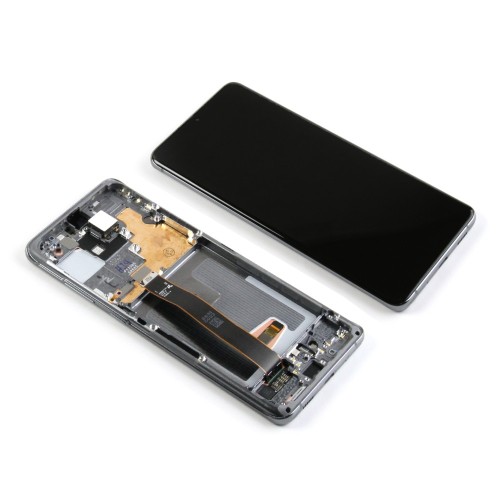 Samsung Galaxy S20 Ultra G988B Display And Digitizer With Frame Cosmic Grey Service Pack