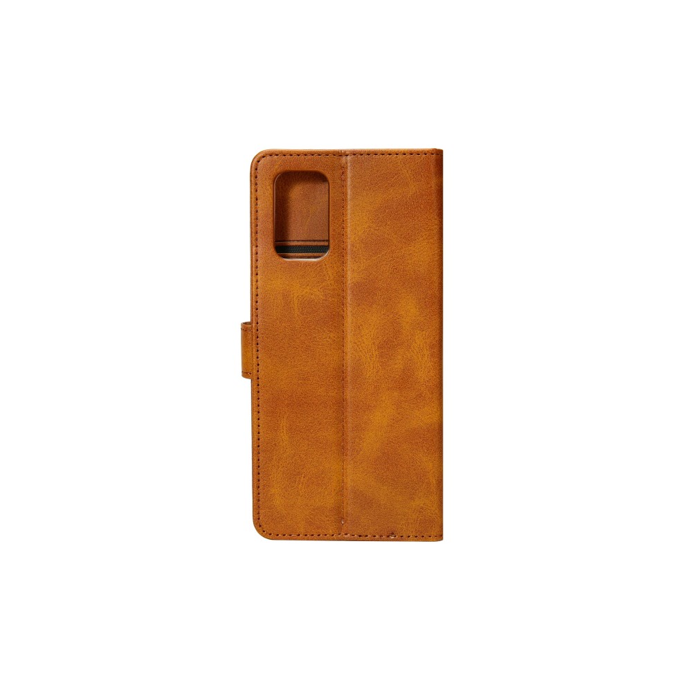 Rixus Bookcase For Samsung Galaxy A01 A015F Light Brown