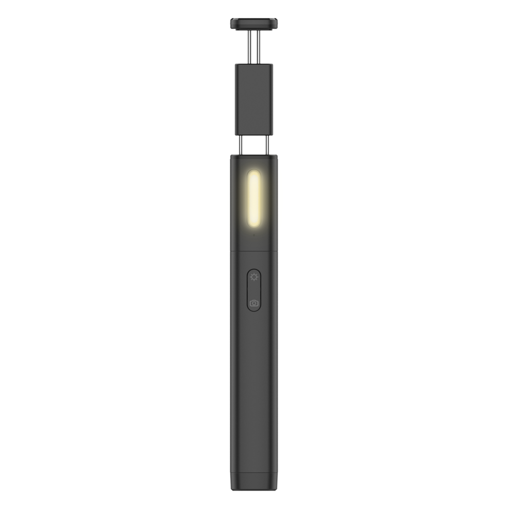Rixus RXSF31 Integrated Selfie Stick With LED Lights Black