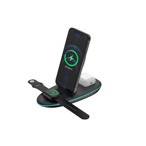 Rixus RXWC43 3-1 Foldable Wireless Charger Station