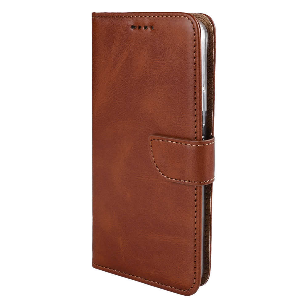 Rixus Bookcase For Samsung Galaxy S22 5G S901B Brown