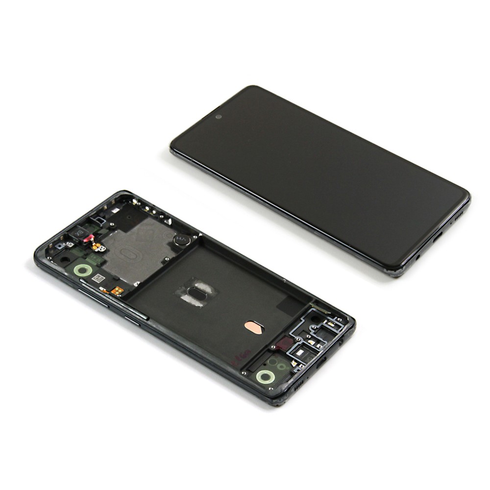Samsung Galaxy A51 5G A516B Display And Digitizer With Frame Prism Cube Black Service Pack