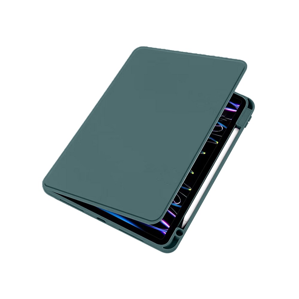 For iPad Air, Air 2 9.7 PU Leather Protective Case Midnight Green