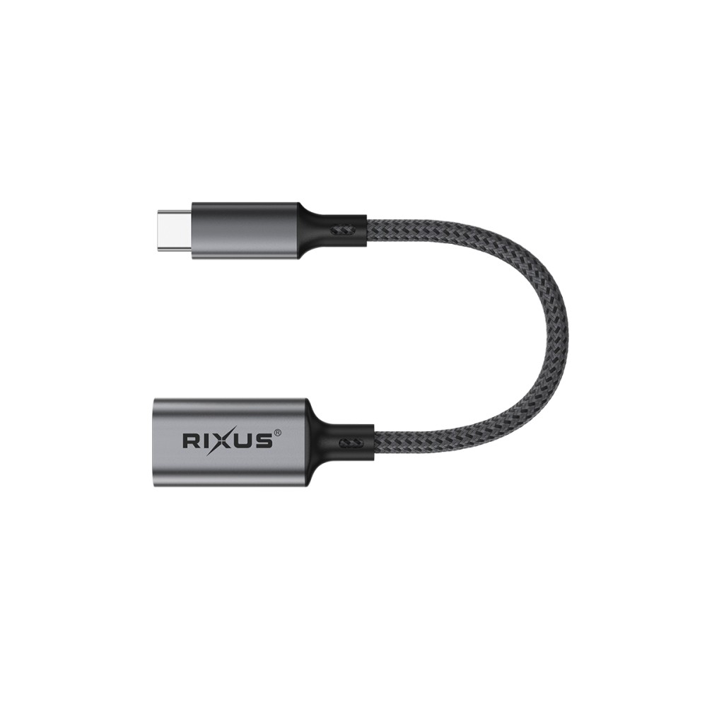 Rixus RXMU24 Type C To USB A 3.0 Adapter Space Gray