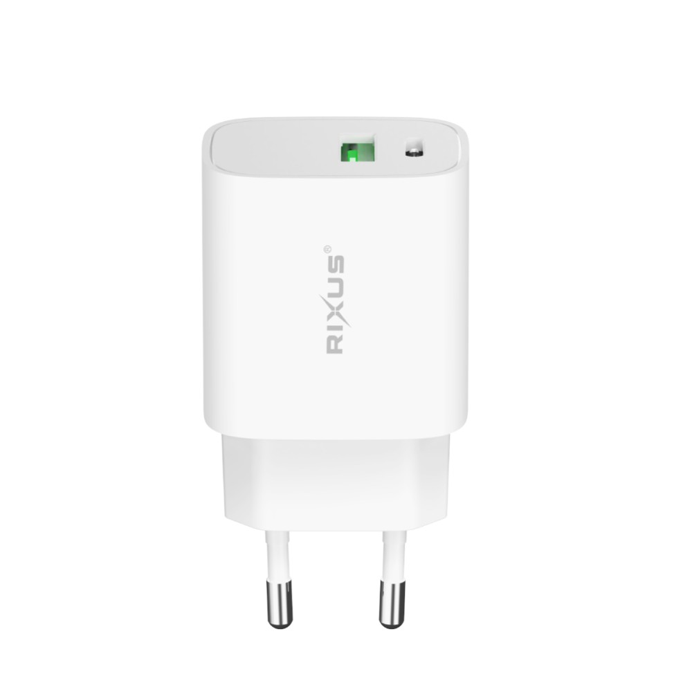 Rixus RX90CC Adapter With USB-C To USB-C Cable 100CM 20W White