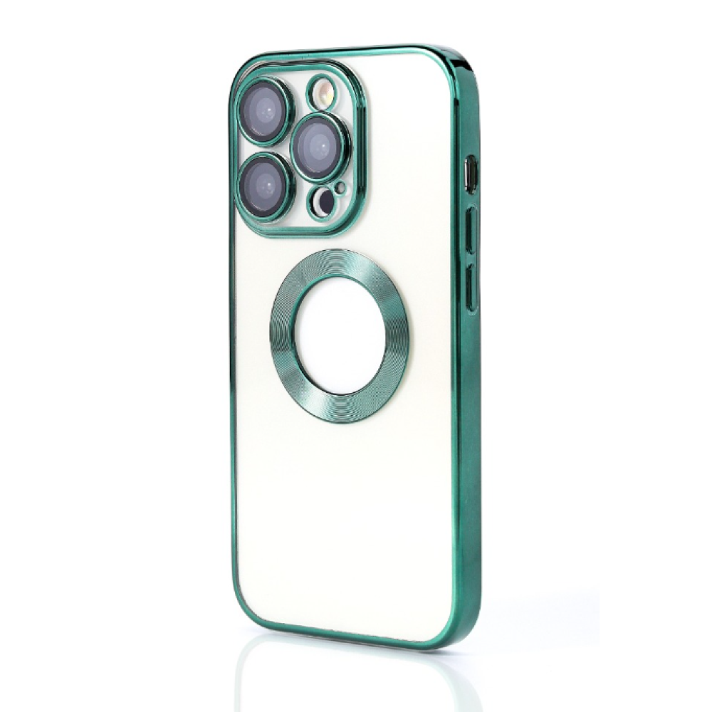 NY Glossy Phone & Camera TPU Case For iPhone 13 Pro Max - Transparent Green