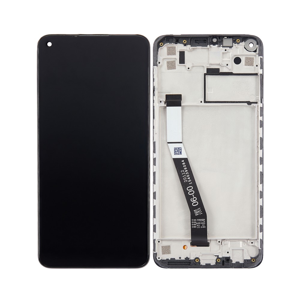 Xiaomi Redmi Note 9 Display And Digitizer With Frame Midnight Grey OEM