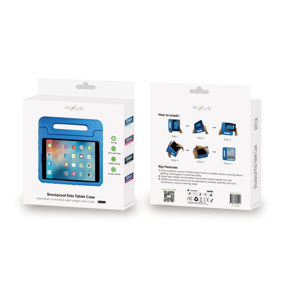 Rixus RXTC06 For iPad Mini 6, 8.3 Tablet Kids Case Blue