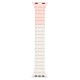 Rixus For Apple Watch 42mm, 44mm, 45mm, 49mm Silicone Band With Magnetic White + Pink