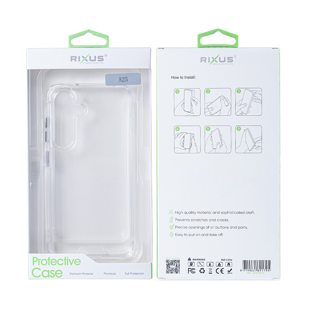 Rixus For Samsung Galaxy A25 5G A256B Crystal Clear Anti-shock TPU