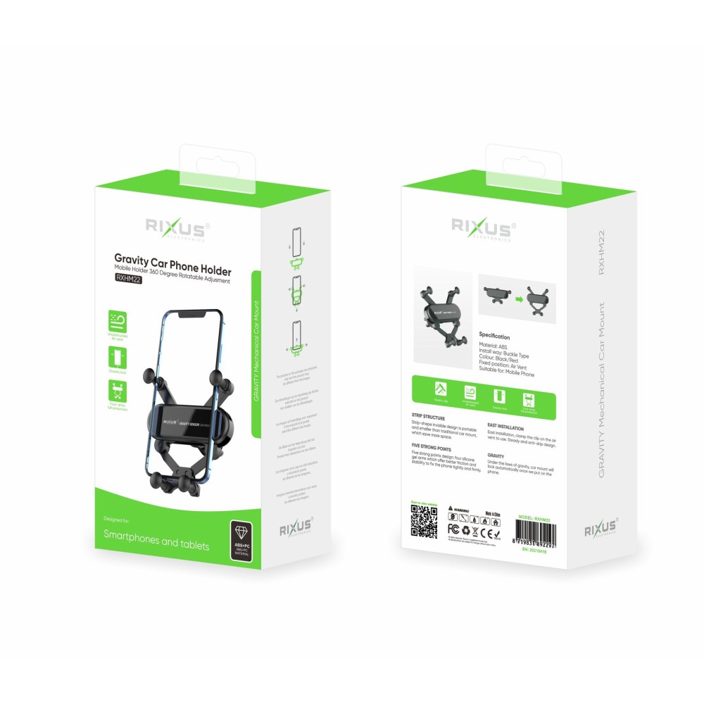 Rixus RXHM22 Universal Gravity Car Phone Holder