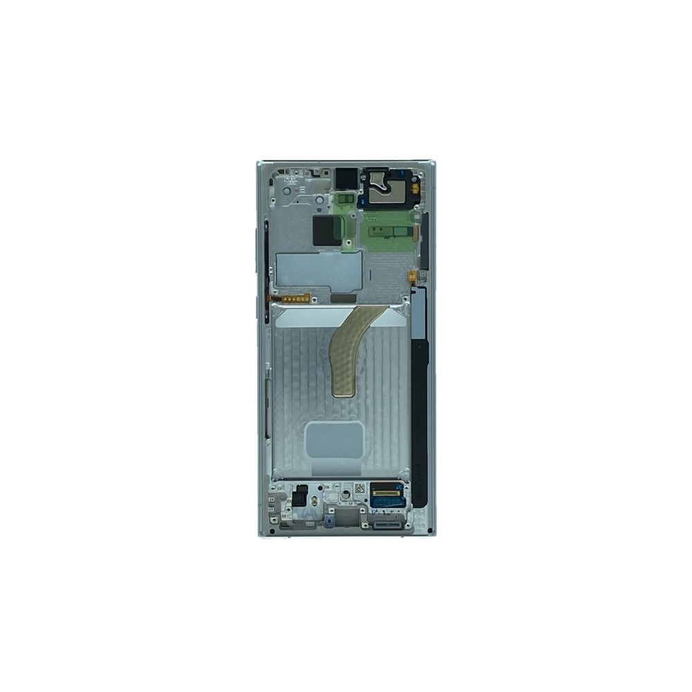 Samsung Galaxy S22 Ultra S908B Display And Digitizer With Frame Phantom White Service Pack