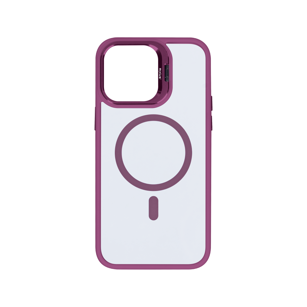 Rixus Classic 03 Case With MagSafe For iPhone 12, 12 Pro Dark Pink