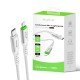 Rixus RXUC21L Auto Disconnect USB-C To Lightning Cable White