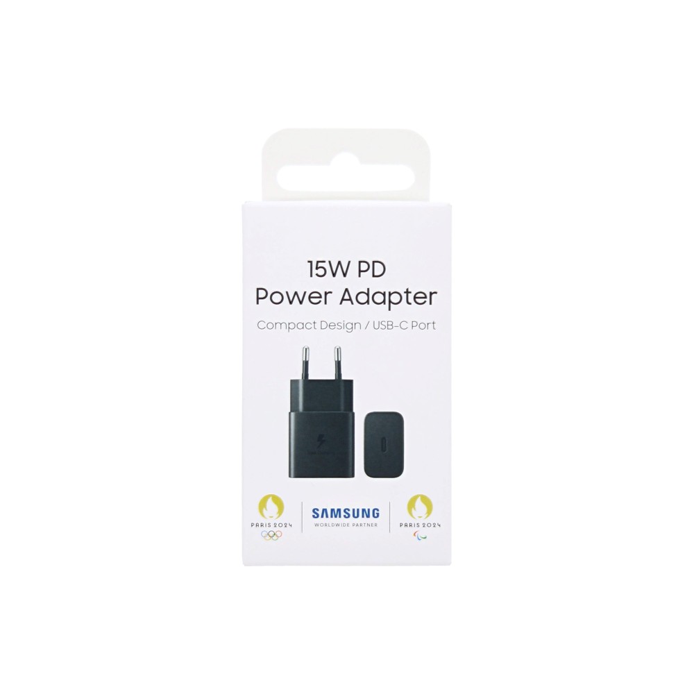 Samsung 15W USB-C Power Adapter (Without Cable) EP-T1510NBEGEU - Black