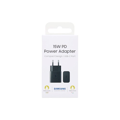 Samsung 15W USB-C Power Adapter (Without Cable) EP-T1510NBEGEU - Black