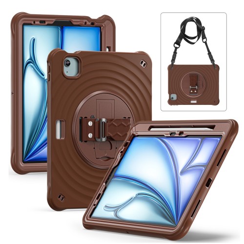 Rixus RXTC08 Anti Shock Case For iPad Air 11 (2024), Air 4 10.9 (2020), Air 5 10.9 (2022), Pro 11 (2018, 2020, 2021, 2022) Chocolate