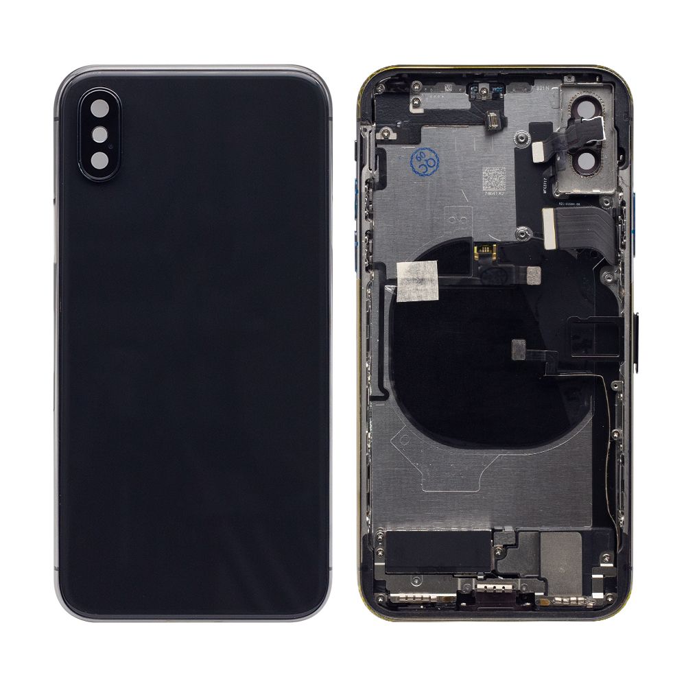 For iPhone X Complete Housing Incl All Small Parts Without Battery and Back Camera (Black)