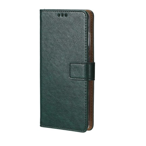 Rixus Bookcase For Samsung Galaxy A22 5G A226B Dark Green