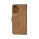Rixus Bookcase For iPhone 16 Plus Light Brown