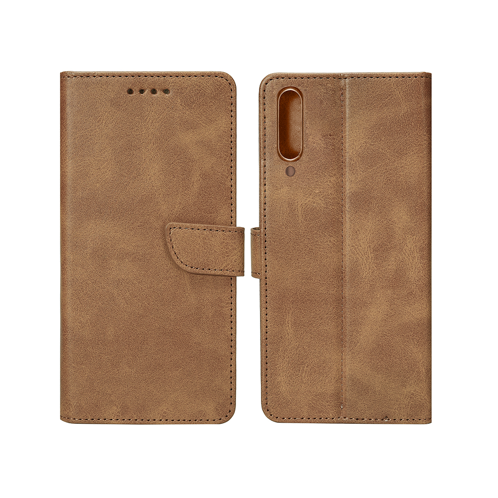 Rixus Bookcase For Samsung Galaxy A50 A505F Light Brown