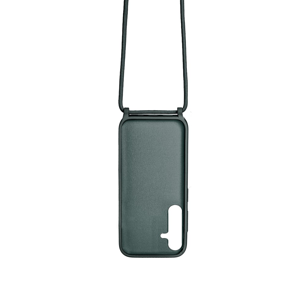 Rixus TPU Necklace Cord Cover For Samsung Galaxy A25 5G A256B Dark Green
