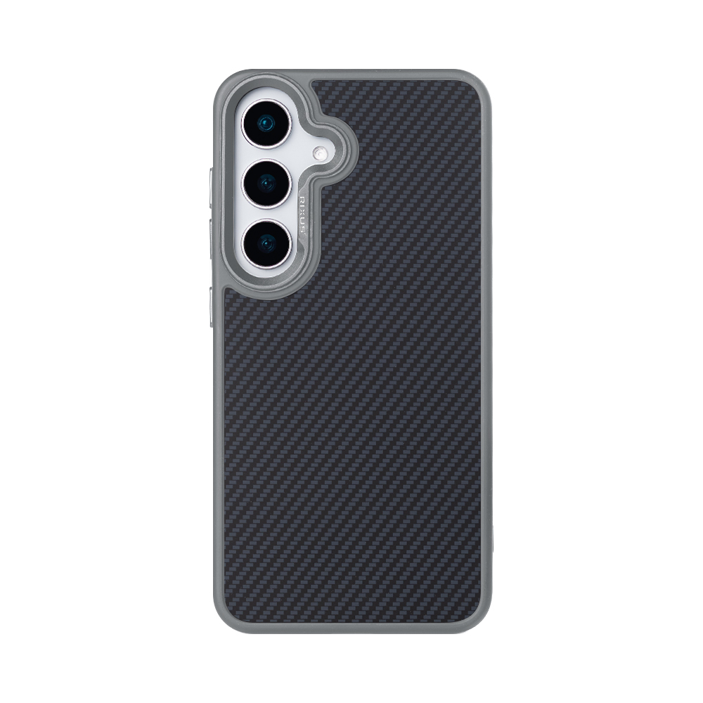 Rixus Mag Carbon With MagSafe For Samsung Galaxy S25 Plus S936B Titanium Grey