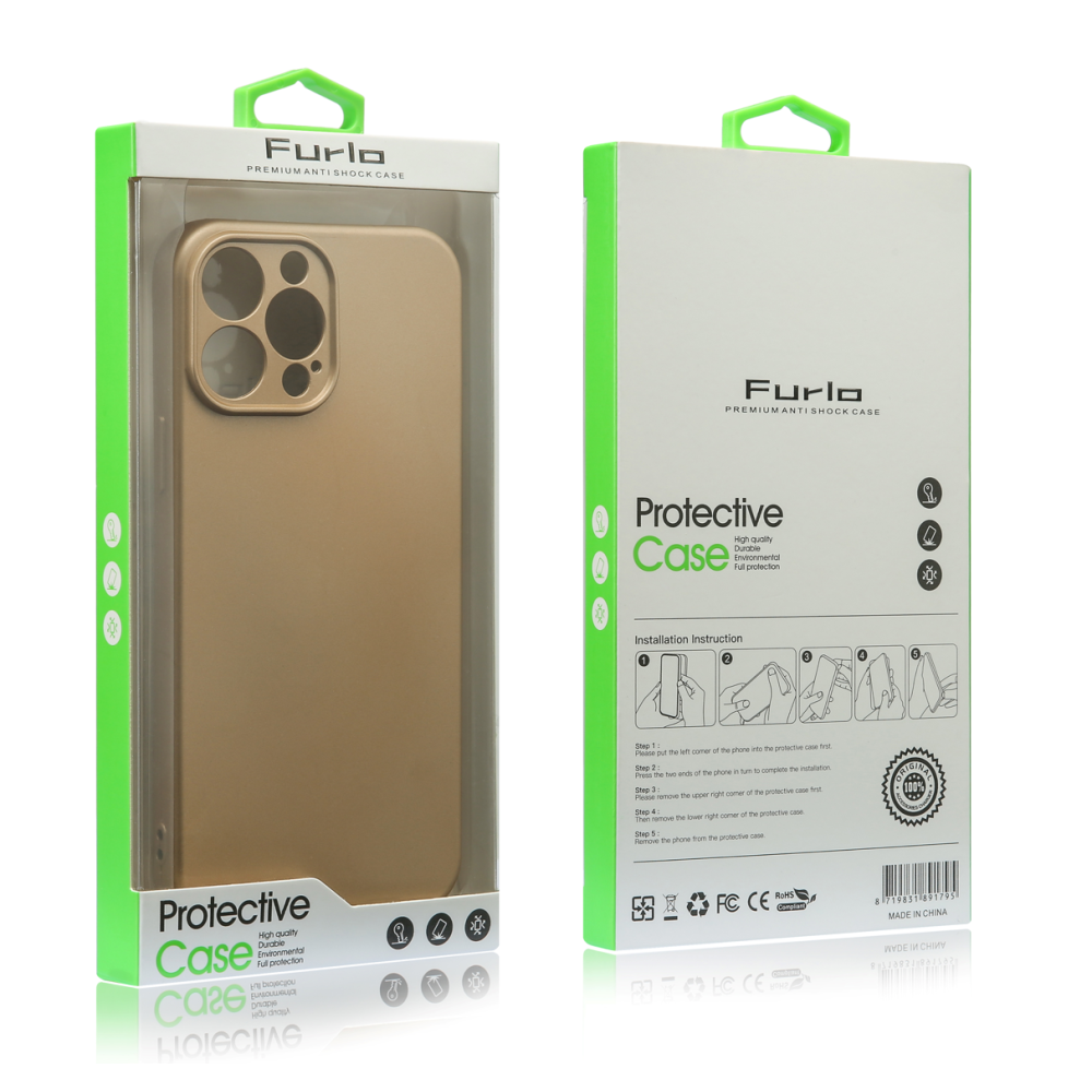 Furlo Protective Slim TPU Case For iPhone 14 Plus - Gold