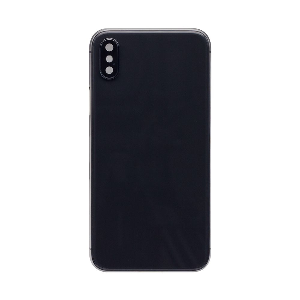 For iPhone X Complete Housing Incl All Small Parts Without Battery and Back Camera (Black)