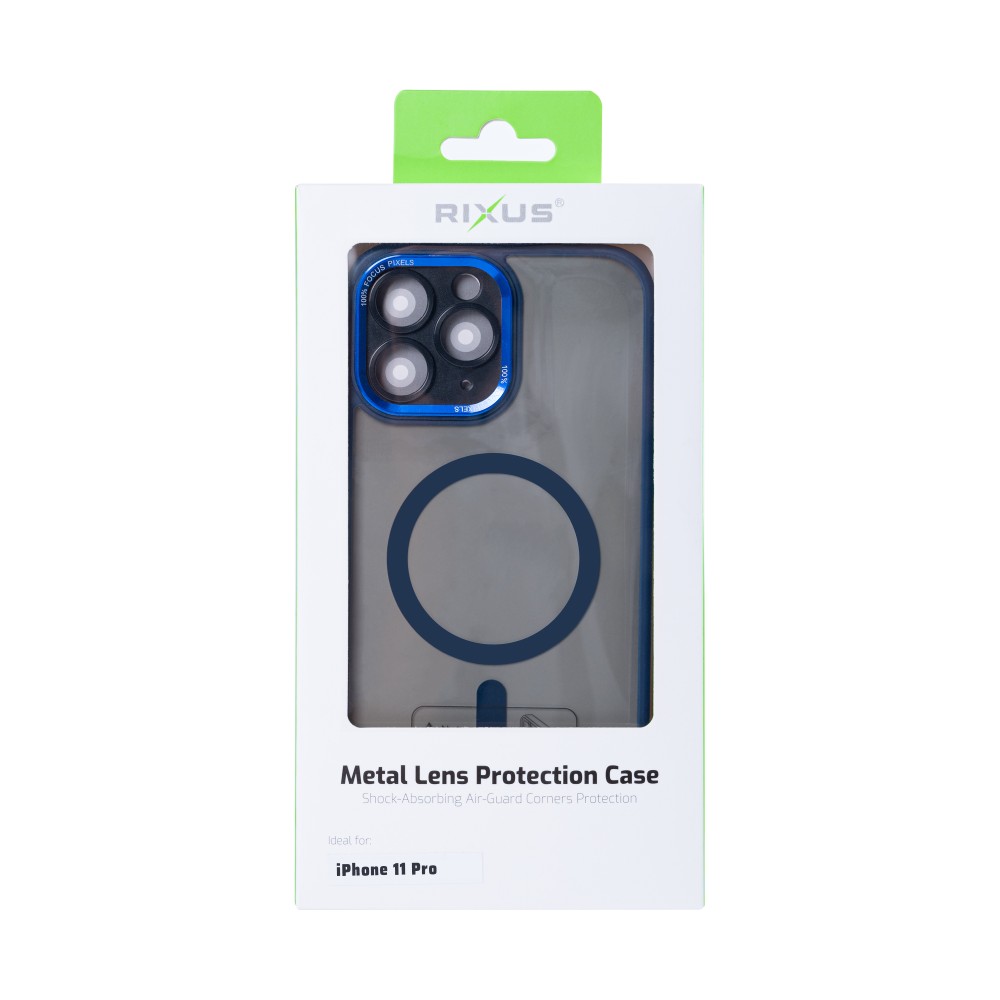 Rixus Classic 04 Case With MagSafe For iPhone 11 Pro Dark Blue
