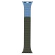 Rixus For Apple Watch 42mm, 44mm, 45mm, 49mm Silicone Band With Magnetic Dark Green + Deep Blue