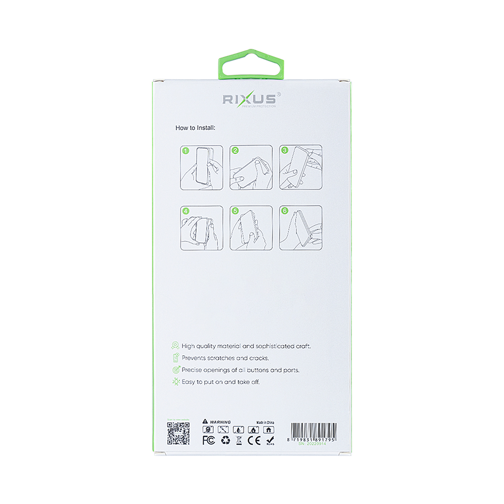Rixus Anti-Burst Case For Samsung Galaxy A56 A566B Transparent