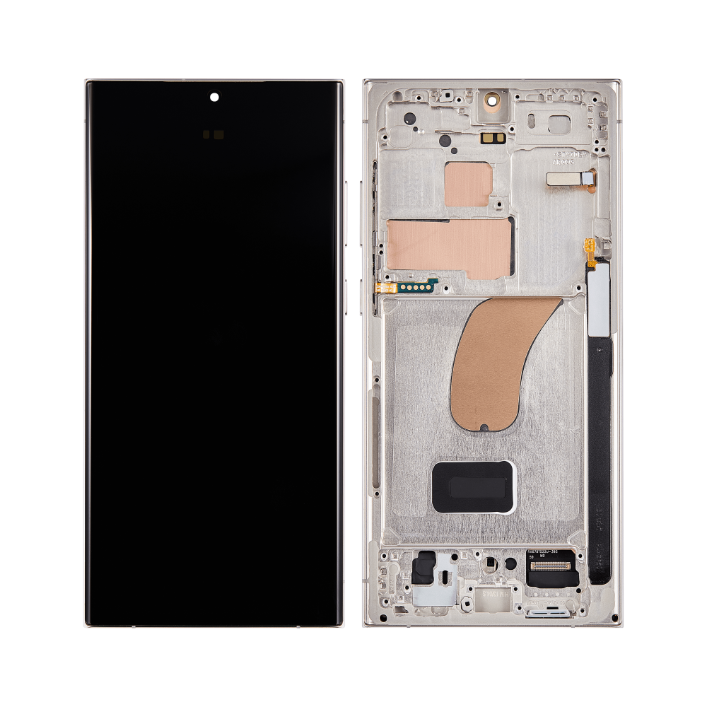Samsung Galaxy S23 Ultra S918B Display And Digitizer With Frame Cream Service Pack