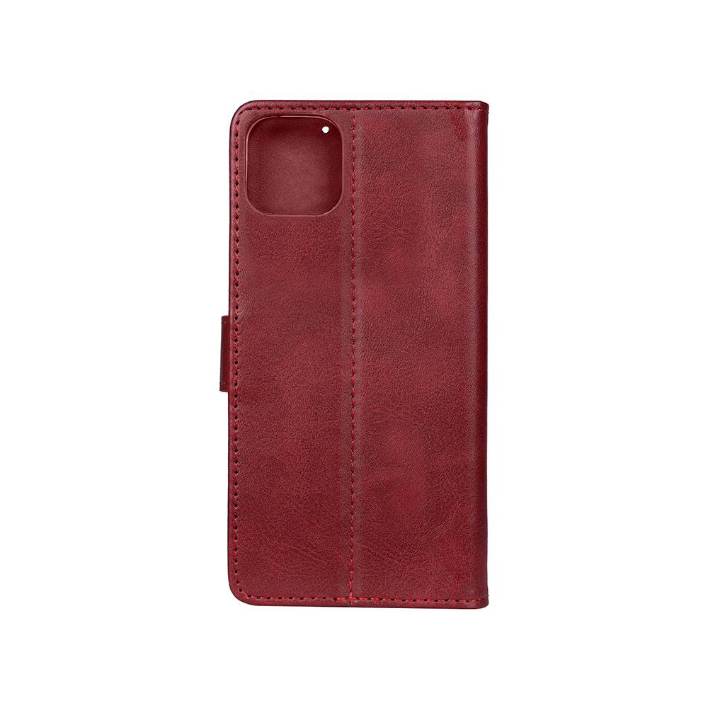 Rixus Bookcase For iPhone 11 Dark Red