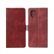 Rixus Bookcase For Samsung Galaxy A22 4G A225F Dark Red