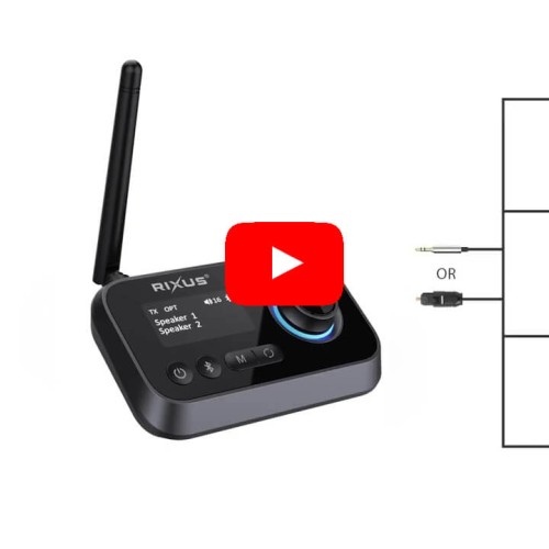 Rixus RXBT38 Duo Bluetooth Receiver Black