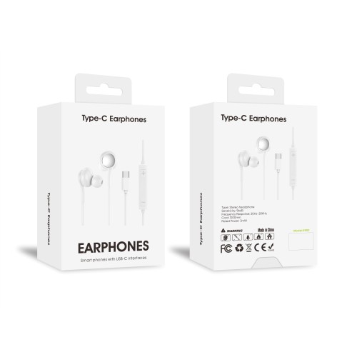 Pop-Up In-Ear Type-C Wired Earphone ER02 White