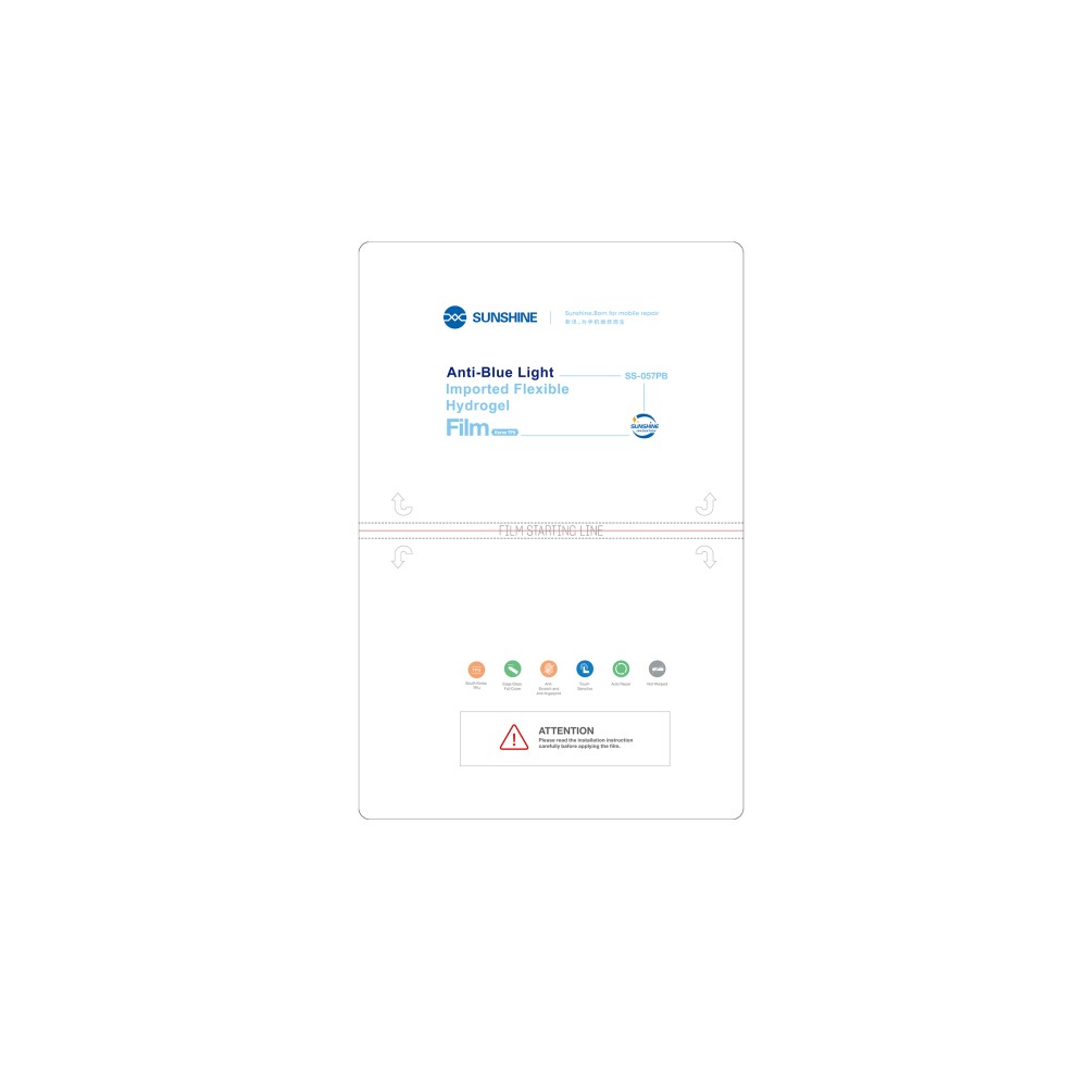 Sunshine SS-057PB Anti Blue Light Imported Flexible Hydrogel Film For Tablet 11'' (20pcs)