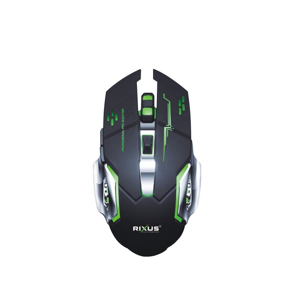 Rixus RXWM210 Wireless Gaming Mouse G-Pro Black Green