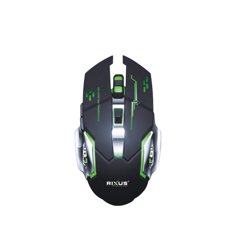 Rixus RXWM210 Wireless Gaming Mouse G-Pro Black Green