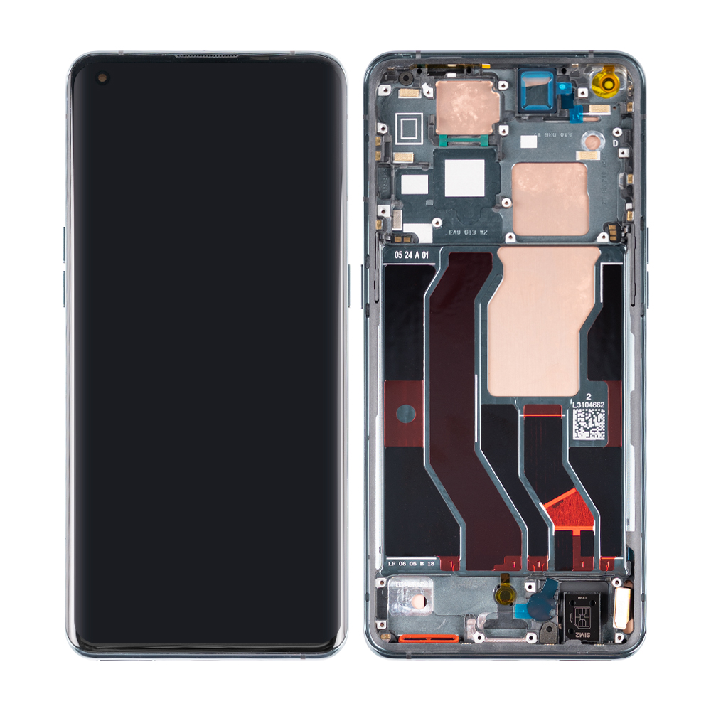 Oppo Find X3 Pro (CPH2173) Display And Digitizer With Frame Black OEM