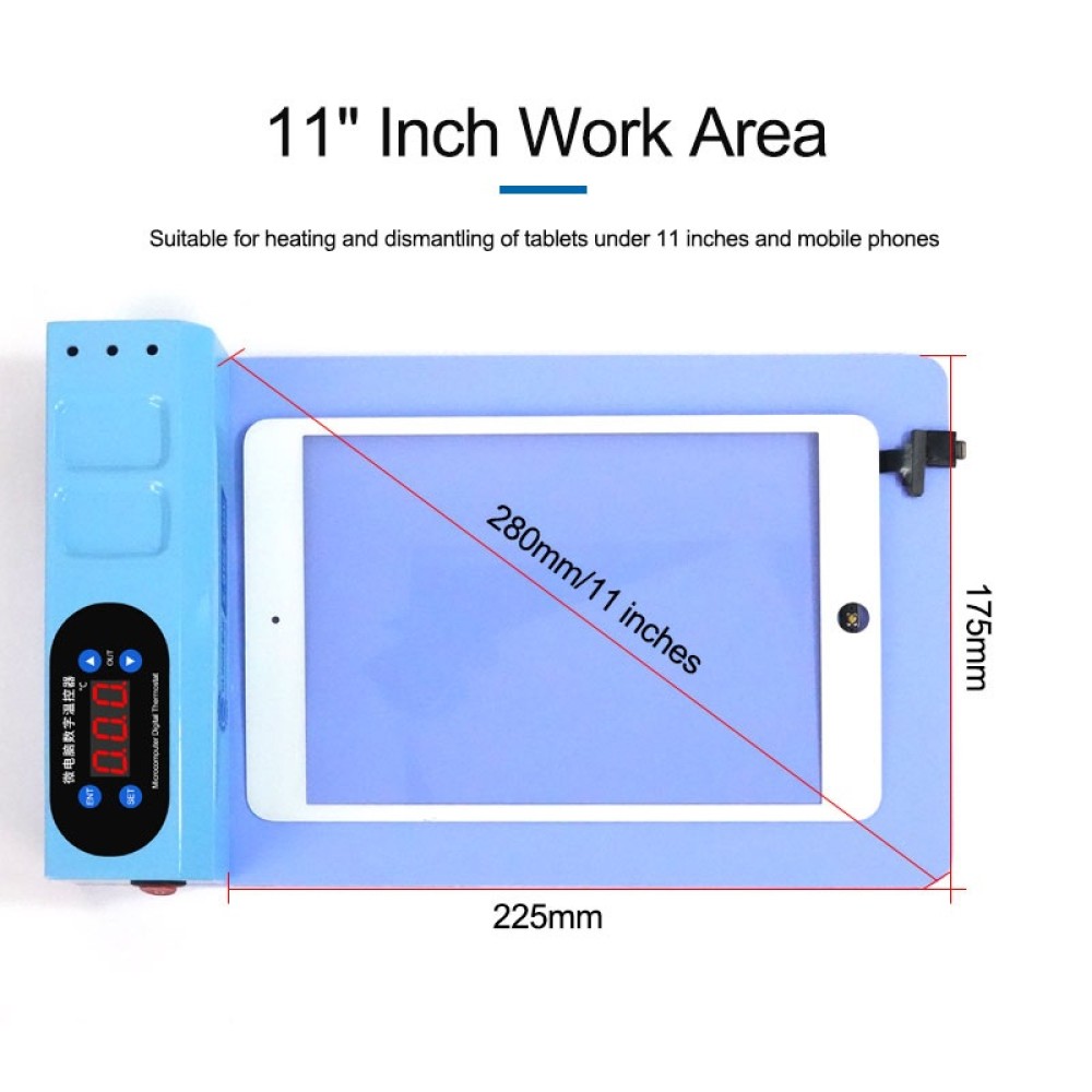Sunshine S-918E Heat Mat Screen and Back Separator For Phone, Tablet Repair 12.9'' 35x21cm (110V 220V)