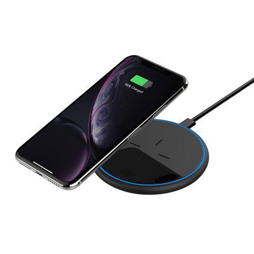Rixus RXWC102 Wireless Qi Fast Charger 10W With USB-C Black