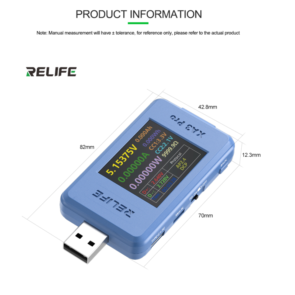Relife XA3 Pro USB Smart Tester