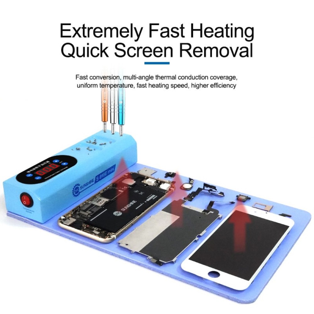 Sunshine S-918E Heat Mat Screen and Back Separator For Phone, Tablet Repair 12.9'' 35x21cm (110V 220V)