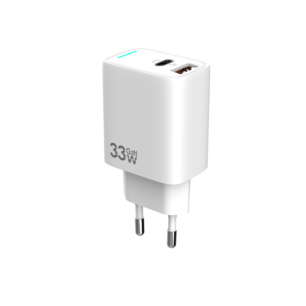 PD Quick GaN Adapter CH3350 USB-A To USB-C 33W White