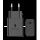 Fast Charging Travel Adapter USB-C CH18W 18W Black